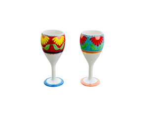 Wayne Floral Wine Glass Set