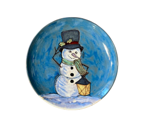 Wayne Rustic Glazed Snowman