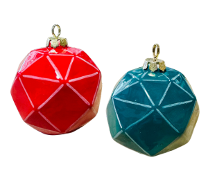 Wayne Jewel Toned Faceted Ornament