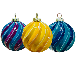 Wayne Jewel Toned Spiral Ornament